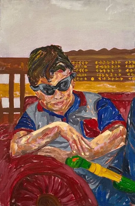 Masti Nae Rukni Chaiye, oil on canvas, 2023, by Ayesha Abbas Khan